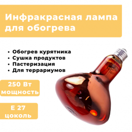 Лампа инфракрасная ИКЗК 220-250 Е27