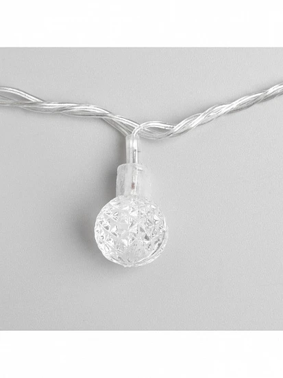 Гирлянда «Нить» 5 м с насадками «Мини фонарик», IP20, прозрачная нить, 20 LED, свечение мульти (RG/RB), мигание, 220 В