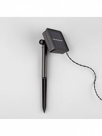 Гирлянда «Нить», 4.5 м, уличная, с насадками «Стрекоза», IP44, 30 LED, 2 режима, солнечная батарея, тёмная нить, свечение белое