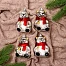 Ёлочная игрушка 4 шт. «Мишка в шарфике» 5.5×8 см, серебро