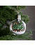 Ёлочный шар «Еловая ветка», 1 LED, от батареек, свечение тёплое белое
