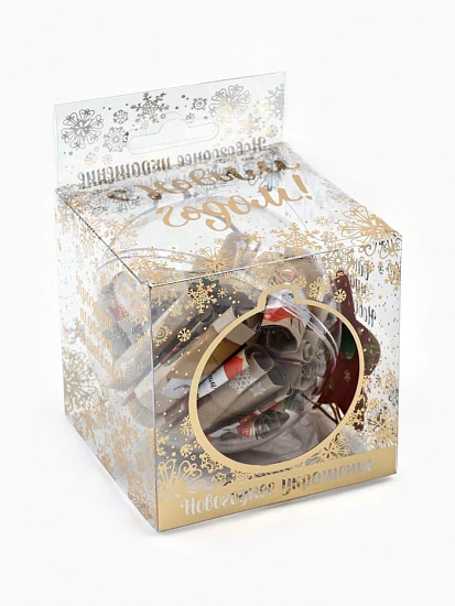 Елочная игрушка со свитками «Новогодний котик», 30 свитков