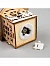 Ёлочная игрушка «Домик с Дедом Морозом на санках», 8×7×5.5 см, от батареек, свечение тёплое белое