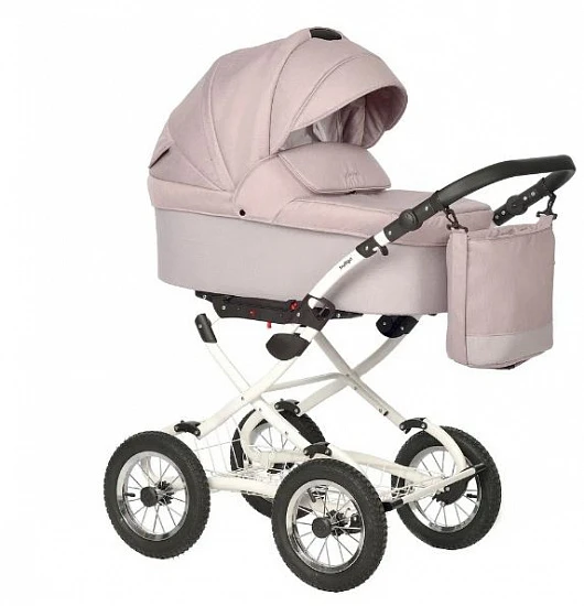 Коляска Indigo Barbara Classic 2 в 1 всесезонная розовая