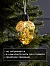 Ёлочный шар «Жёлудь жёлтый», 12×7 см, 4 LED, от батареек, свечение тёплое белое