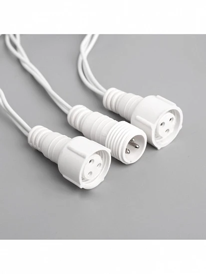 Гирлянда «Нить» 10 м, IP44, УМС, белая нить, 100 LED, свечение красное, 220 В