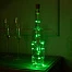 Гирлянда «Нить» 1 м роса с пробкой, IP20, серебристая нить, 10 LED, батарейки LR44×3 (в комплекте), свечение зелёное