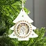 Ёлочная игрушка «Ёлочка со снеговиком», 15×14×2 см, 3 LED, от батареек, свечение тёплое белое