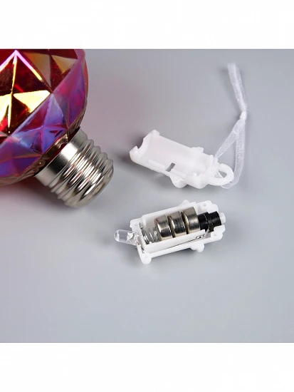Набор ёлочных шаров «Яркие переливы», 3 шт., d=7 см, 3 LED, от батареек AG13×9, свечение тёплое белое