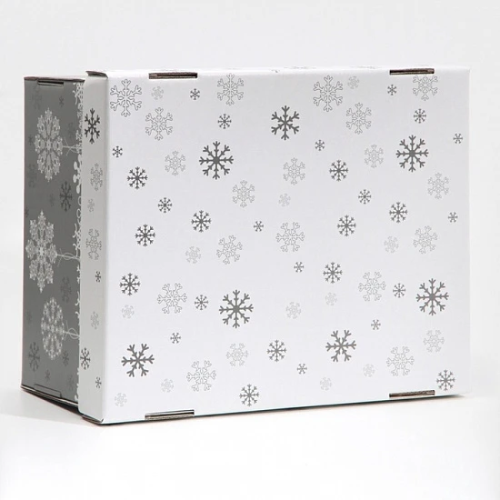 Коробка подарочная новогодняя складная Let it snow, 31×25.5×16 см, Новый год