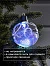 Ёлочный шар «Ледяной узор», 10 см, 1 LED, от батареек, свечение RGB