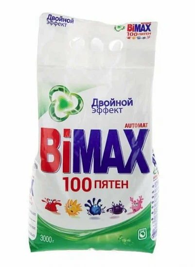 Стиральный порошок BiMax, Автомат, 100 пятен, Двойной эффект, 3 кг