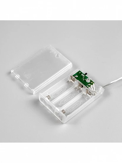 Гирлянда «Нить» 2 м, IP20, прозрачная нить, 20 LED, 2 режима, батарейки AAх3 (нет в комплекте), свечение мульти