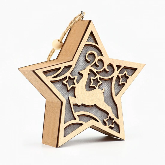 Ёлочная игрушка новогодняя «Олень», 11.5×11 см