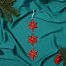 Ёлочная игрушка «Зимнее волшебство. Снежинка подвесная», 23×5.5 см, красный перелив