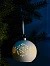 Ёлочный шар «Снежинки», 9×9×9.8 см, 1 LED, керамика, от батареек LR44×2, свечение тёплое белое