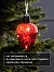 Ёлочный шар «Жёлудь красный», 12×7 см, 4 LED, от батареек, свечение тёплое белое