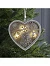 Ёлочная игрушка «Сердце в снежинках», 13×13×1 см, 3 LED, от батареек, свечение тёплое белое