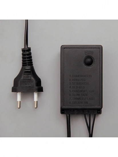 Гирлянда «Нить» 20 м, IP44, тёмная нить, 200 LED, свечение синее, 8 режимов, 220 В
