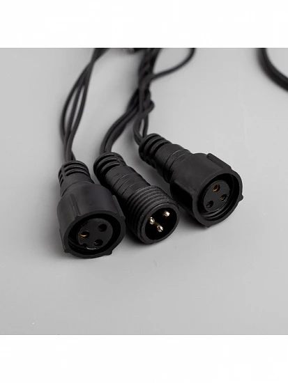 Гирлянда «Нить» 10 м, IP44, УМС, тёмная нить, 100 LED, свечение мульти, 220 В