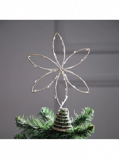 Светодиодная фигура «Цветок», 26×26×4 см, 30 LED, от батареек ААх3, фиксинг, свечение тёплое белое