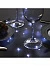 Гирлянда «Мишура» 1 м роса, IP20, серебристая нить, 20 LED, батарейки CR2032×2 (в комплекте), свечение белое