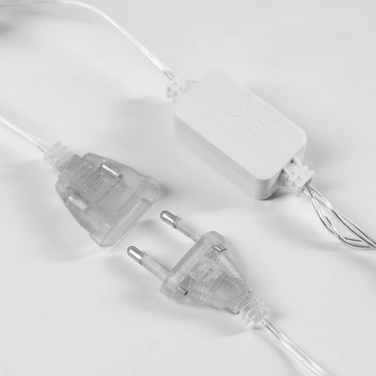 Гирлянда «Нить» 2.5 м с насадками «Звёзды», IP20, прозрачная нить, 10 LED, свечение белое, 220 В