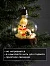 Ёлочный шар «Зайка», 10×13 см, 1 LED, от батареек, свечение тёплое белое
