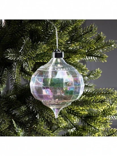 Ёлочная игрушка светодиодная «Ретро», 17×12 см, 12 LED, от батареек ААх2, свечение тёплое белое