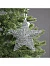 Подвеска световая «Звезда серебристая», 20×20×5 см, 10 LED, от батареек AG13×3, свечение тёплое белое