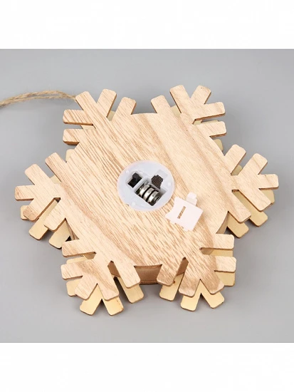 Ёлочная игрушка «Дед Мороз с подарками», 15.5 см, 1 LED, от батареек, свечение тёплое белое