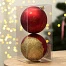 Шары ёлочные новогодние «Чудес!», пластик, d=8, 2 шт., красные