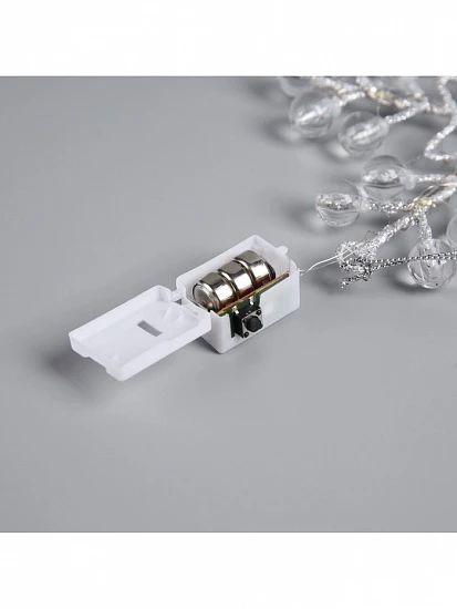 Подвеска световая «Снежинка», 14×14×1 см, 10 LED, от батареек AG13×3, свечение белое