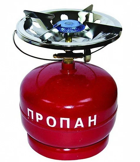 Плита газовая туристическая Таганок "Дачник" баллон пропан 3 л с горелкой