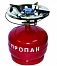 Плита газовая туристическая Таганок "Дачник" баллон пропан 3 л с горелкой