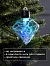 Ёлочный шар «Морозный кристалл», 11×7.5 см, 1 LED, от батареек, свечение RGB