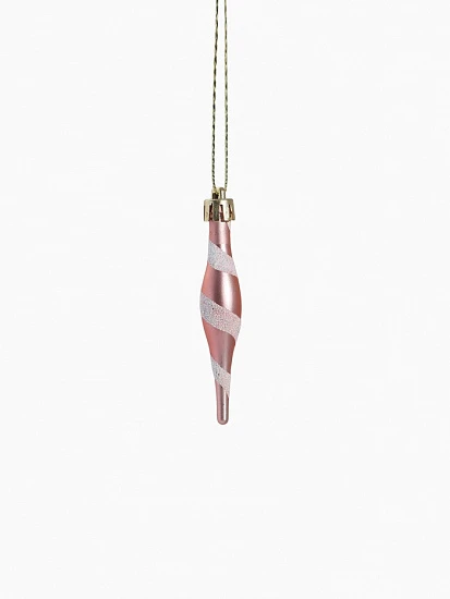 Ёлочные игрушки набор 12 шт. «Праздничный хоровод» 4 см, розовый