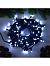 Гирлянда «Нить» 10 м, IP65, УМС, тёмная каучуковая нить, 100 LED, свечение белое, мерцание, 220 В