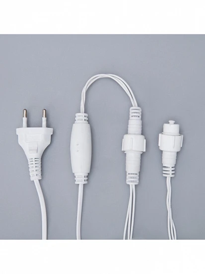 Гирлянда «Нить» 10 м, IP44, УМС, белая нить, 100 LED, свечение тёплое белое, 220 В