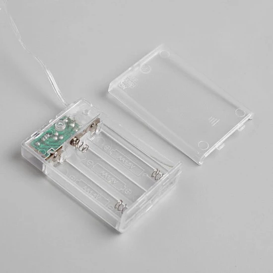 Гирлянда «Нить» 5 м роса, IP20, медная нить, 50 LED, 2 режима, батарейки AAх3 (нет в комплекте), свечение белое