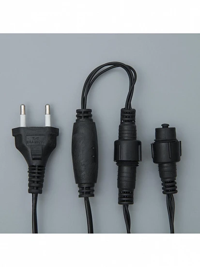Гирлянда «Нить» 10 м, IP44, УМС, тёмная нить, 100 LED, свечение зелёное, 220 В
