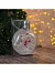 Ёлочный шар «Снеговик», 5 LED, от батареек, свечение тёплое белое