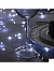 Гирлянда «Мишура» 2 м роса, IP20, серебристая нить, 50 LED, батарейки CR2032×2 (в комплекте), свечение белое