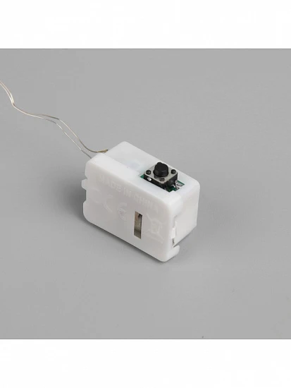 Гирлянда «Нить» 1 м роса, IP20, серебристая нить, 10 LED, 3 режима, батарейки AG13×3 (в комплекте), свечение мульти