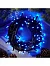 Гирлянда «Нить» 10 м, IP44, УМС, тёмная нить, 100 LED, свечение бело-синее, мигание, 220 В