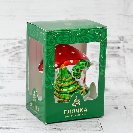Ёлочная игрушка «Домик», ручная работа, d=7.4 см