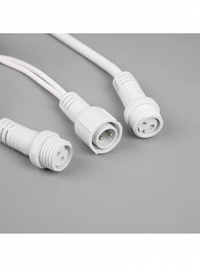 Гирлянда «Нить» 10 м, IP65, УМС, белая каучуковая нить, 100 LED, свечение мульти, 220 В