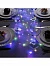 Гирлянда «Мишура» 5 м роса, IP20, серебристая нить, 100 LED, свечение мульти, USB