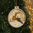 Ёлочная игрушка «Бегущий олень», 12×13×1 см, 4 LED, от батареек, свечение тёплое белое