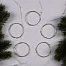 Набор гирлянд «Нить» 1 м роса, IP20, серебристая нить, 10 LED, свечение тёплое белое, 3 режима, батарейки AG13×3 (в комплекте), 5 шт.